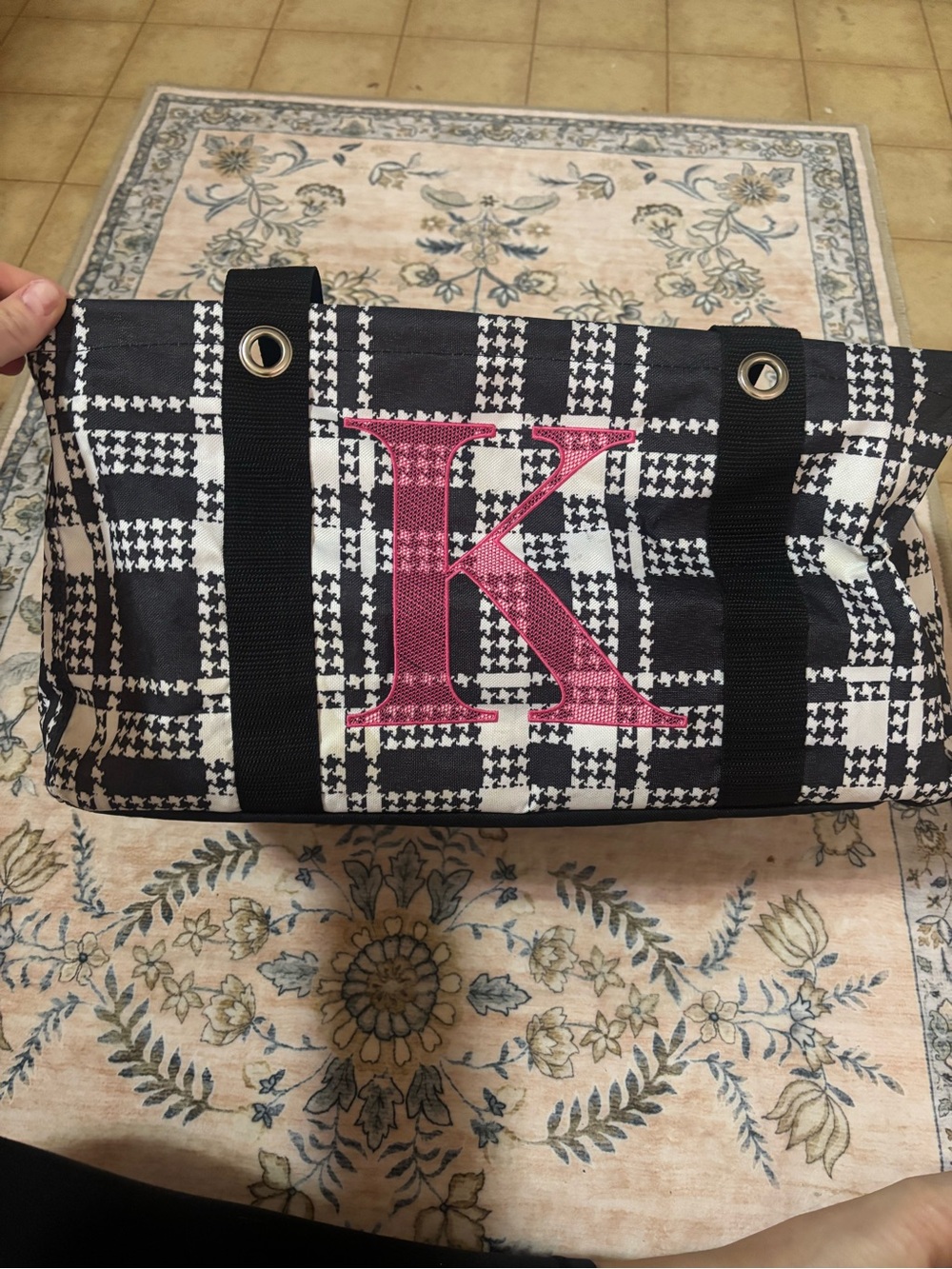 Thirty-one monogram Houndstooth Tote